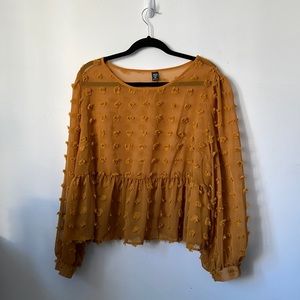 Mustard Spotted Blouse